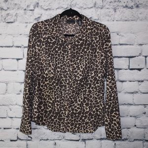 🌹Floral Brown Tone Button Down Top